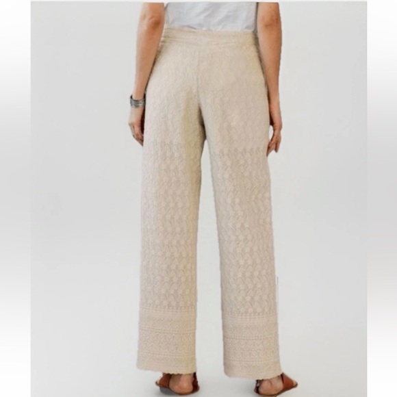 Sundance Solstice Culotte Cotton Wide Leg Embroidered Summer Pants Size 10 - Picture 3 of 16